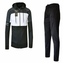 Мъжки спортен екип с Бяло худи, 7019